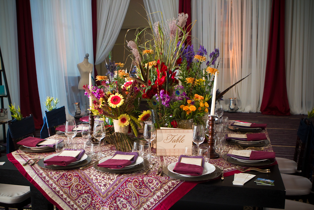 Anchoring AWL's vignette was the bright and vibrant tablescape built under